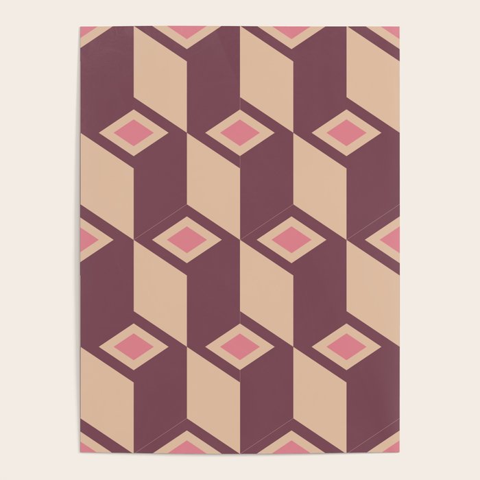 Retro Geometric Bloom Revival Poster Gallery Image 1
