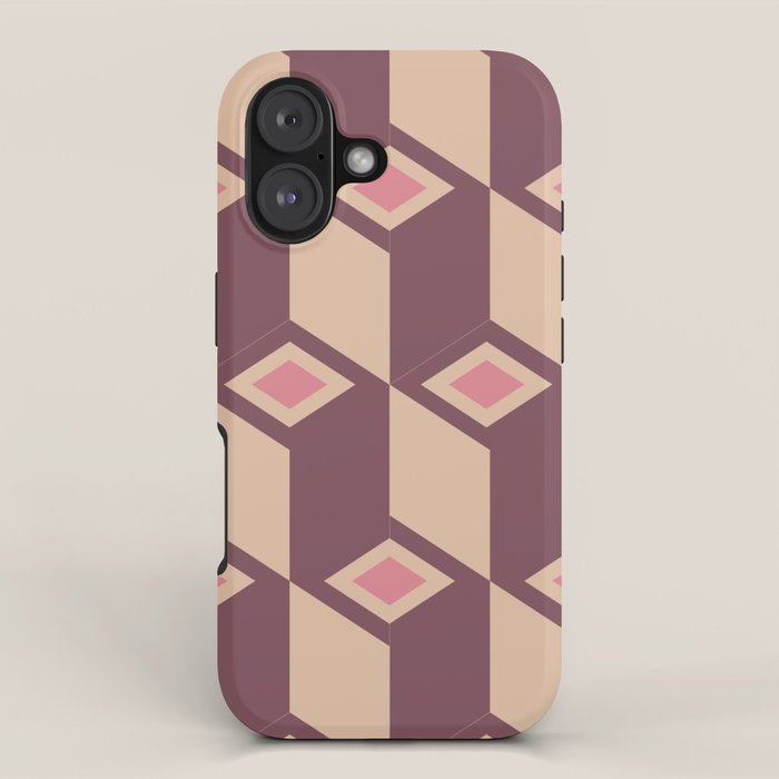 Retro Geometric Bloom Revival iPhone Case Gallery Image 1