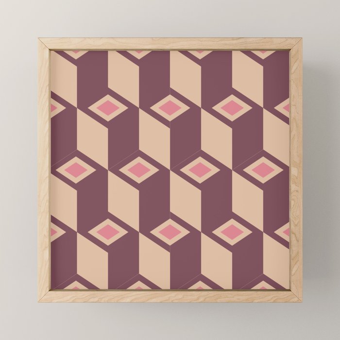 Retro Geometric Bloom Revival Mini Art Print Gallery Image 1