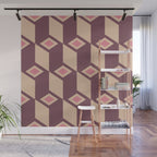 Retro Geometric Bloom Revival Wall Mural Gallery Image 1