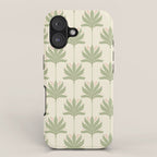 Shaker Palm Motif in Sage and Linen iPhone Case Gallery Image 1