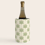 Shaker Palm Motif in Sage and Linen Wine Chiller Gallery Image 1