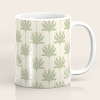 Shaker Palm Motif in Sage and Linen Coffee Mug Gallery Image 1