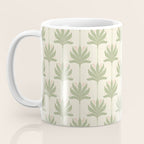 Shaker Palm Motif in Sage and Linen Coffee Mug Gallery Image 3