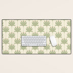 Shaker Palm Motif in Sage and Linen Desk Mat Gallery Image 1