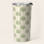 Shaker Palm Motif in Sage and Linen Travel Mug Gallery Image 2