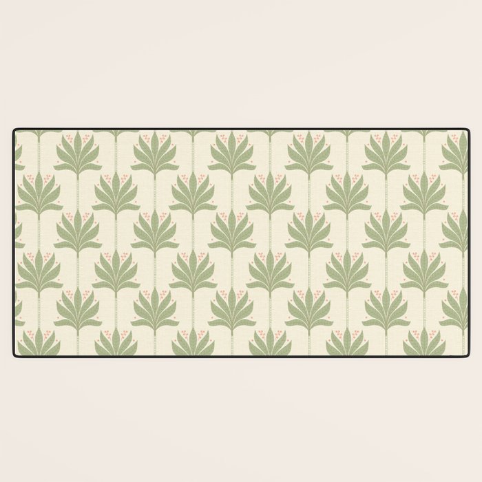 Shaker Palm Motif in Sage and Linen Desk Mat Gallery Image 3