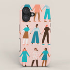 Women empower women feminist illustration collection. International womens day 8 of march graphic iPhone Case Gallery Image 1
