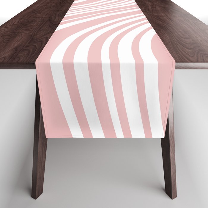 Wavy Stripes XXIX - Blush Pink Table Runner Gallery Image 1
