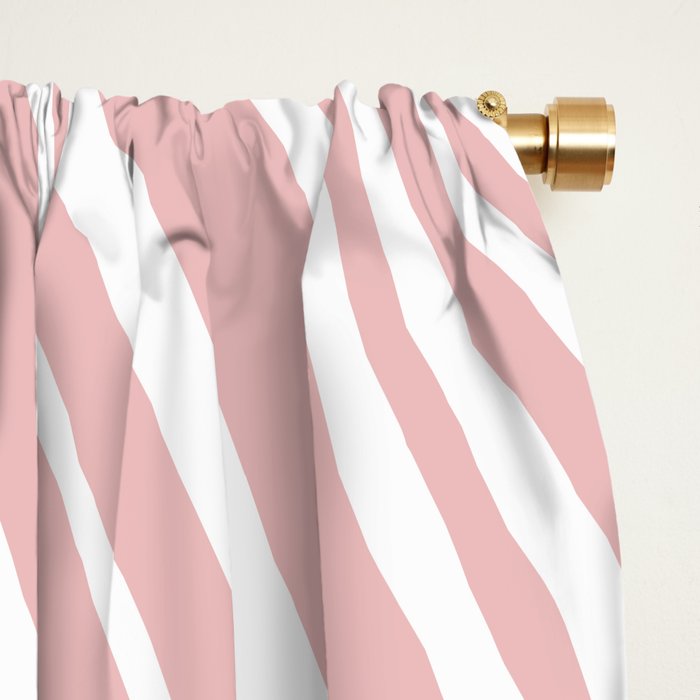 Wavy Stripes XXIX - Blush Pink Window Curtain Gallery Image 2