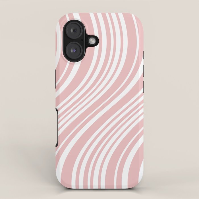 Wavy Stripes XXIX - Blush Pink iPhone Case Gallery Image 1