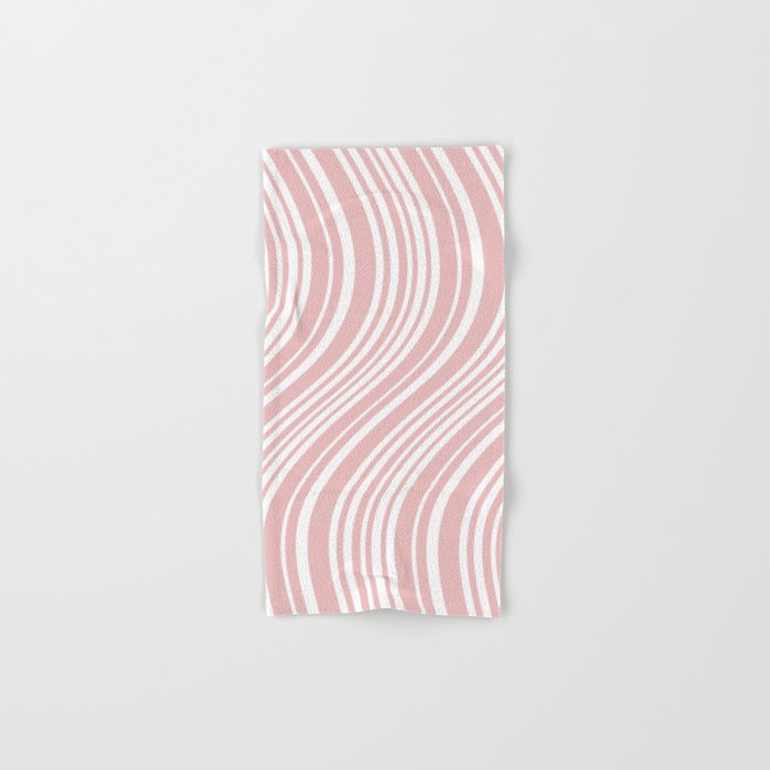 Wavy Stripes XXIX - Blush Pink Bath Towel Gallery Image 1