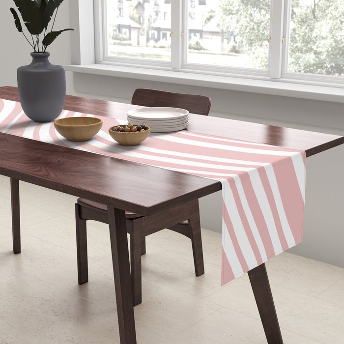 Wavy Stripes XXIX - Blush Pink Table Runner Gallery Image 2