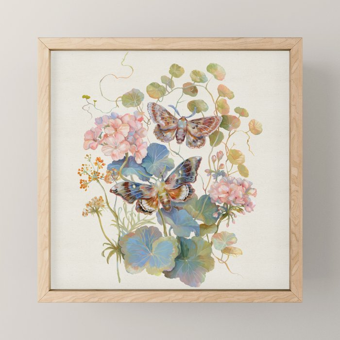 Geranium Moths Mini Art Print Gallery Image 1