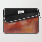 Desert Journey [2]: a textured, abstract piece in pinks, reds, and white by Alyssa Hamilton Art Laptop Sleeve Gallery Image 2