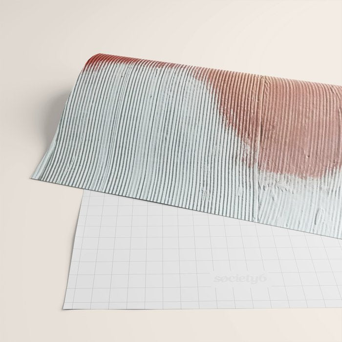 Desert Journey [2]: a textured, abstract piece in pinks, reds, and white by Alyssa Hamilton Art Wrapping Paper Gallery Image 2