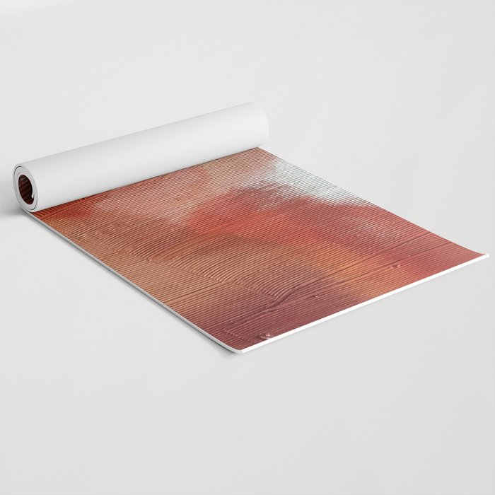 Desert Journey [2]: a textured, abstract piece in pinks, reds, and white by Alyssa Hamilton Art Yoga Mat Gallery Image 2