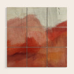 Desert Journey [2]: a textured, abstract piece in pinks, reds, and white by Alyssa Hamilton Art Wood Wall Art Gallery Image 1