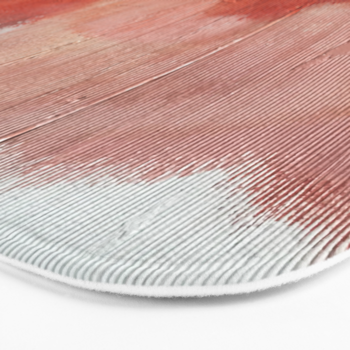Desert Journey [2]: a textured, abstract piece in pinks, reds, and white by Alyssa Hamilton Art Bath Mat Gallery Image 3
