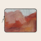 Desert Journey [2]: a textured, abstract piece in pinks, reds, and white by Alyssa Hamilton Art Laptop Sleeve Gallery Image 1