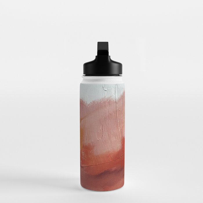 Desert Journey [2]: a textured, abstract piece in pinks, reds, and white by Alyssa Hamilton Art Water Bottle Gallery Image 3