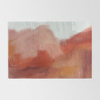 Desert Journey [2]: a textured, abstract piece in pinks, reds, and white by Alyssa Hamilton Art Rug Gallery Image 2