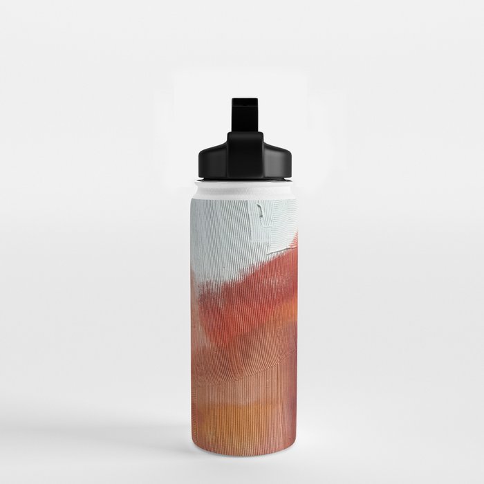 Desert Journey [2]: a textured, abstract piece in pinks, reds, and white by Alyssa Hamilton Art Water Bottle Gallery Image 2
