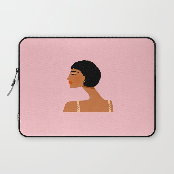 Black Woman Side Profile Laptop Sleeve Gallery Image 1