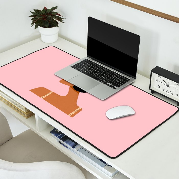 Black Woman Side Profile Desk Mat Gallery Image 2