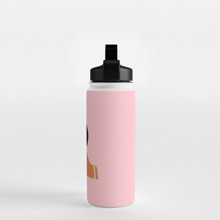 Black Woman Side Profile Water Bottle Gallery Image 2