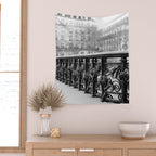 Classic Paris - Black and White Travel Photography Wall Tapestry Gallery Image 2