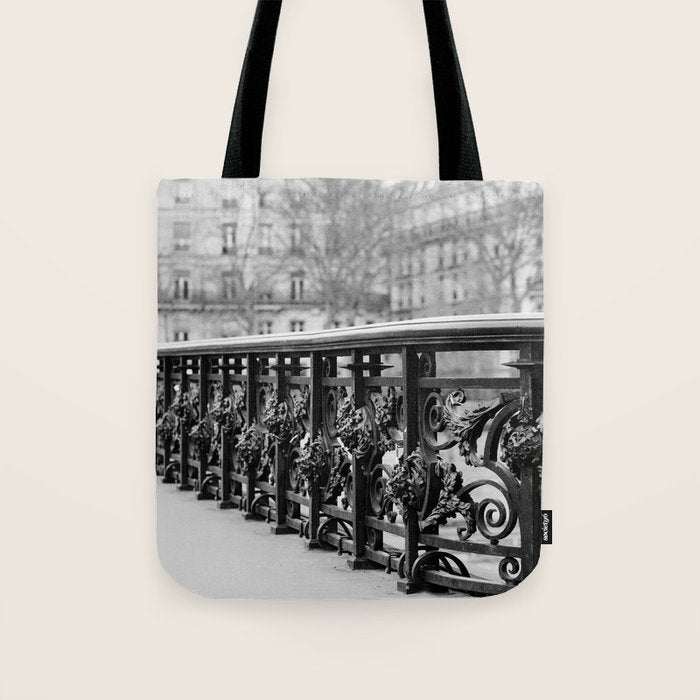 Classic Paris - Black and White Travel Photography Tote Bag Gallery Image 1