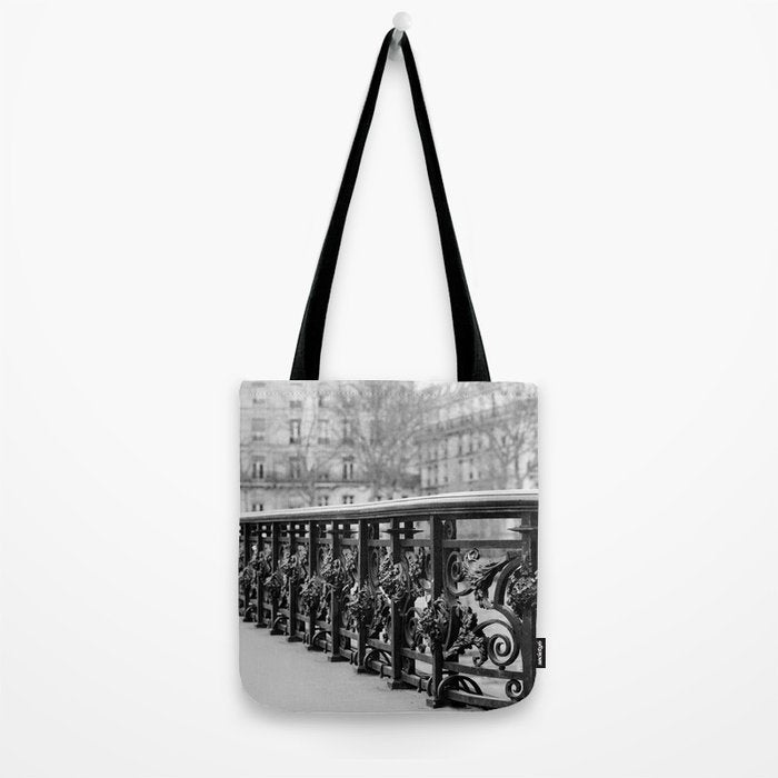 Classic Paris - Black and White Travel Photography Tote Bag Gallery Image 2