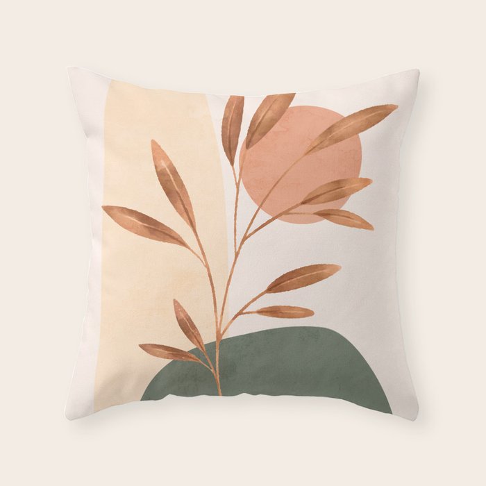 Abstract Art /Minimal Plant 15 Throw Pillow Gallery Image 6