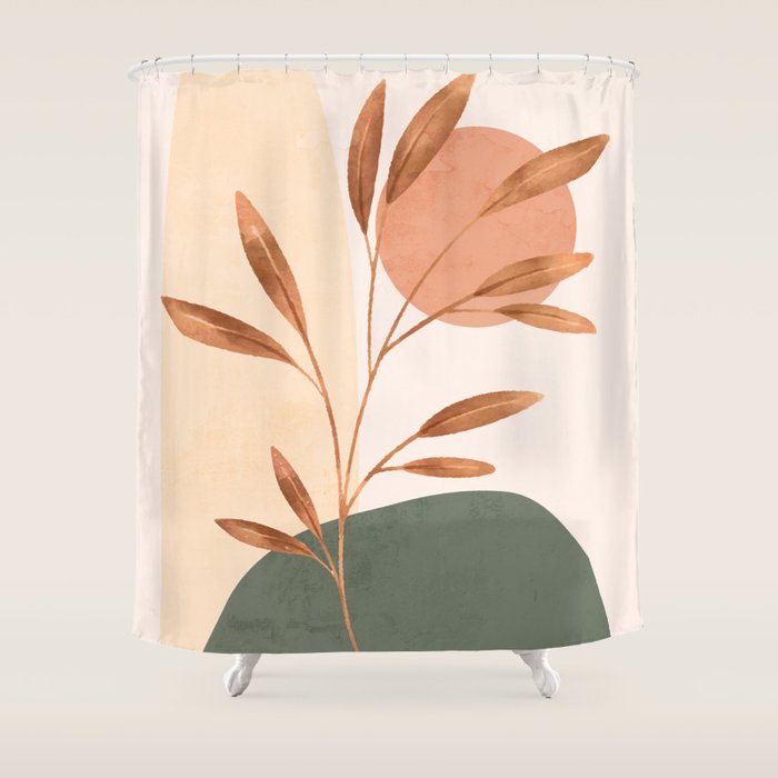 Abstract Art /Minimal Plant 15 Shower Curtain Gallery Image 1