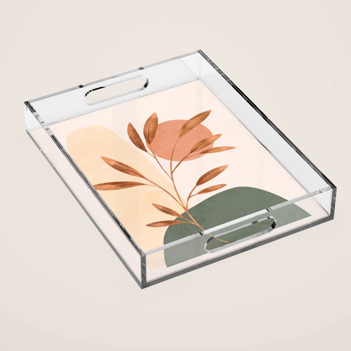 Abstract Art /Minimal Plant 15 Acrylic Tray Gallery Image 1