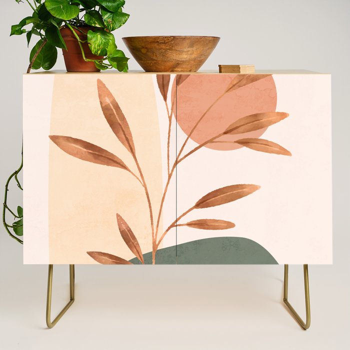 Abstract Art /Minimal Plant 15 Credenza Gallery Image 1
