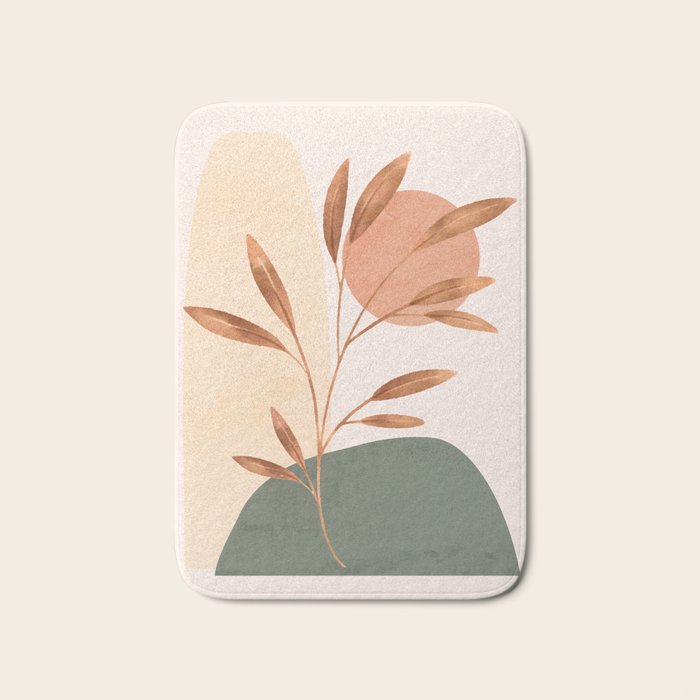 Abstract Art /Minimal Plant 15 Bath Mat Gallery Image 1