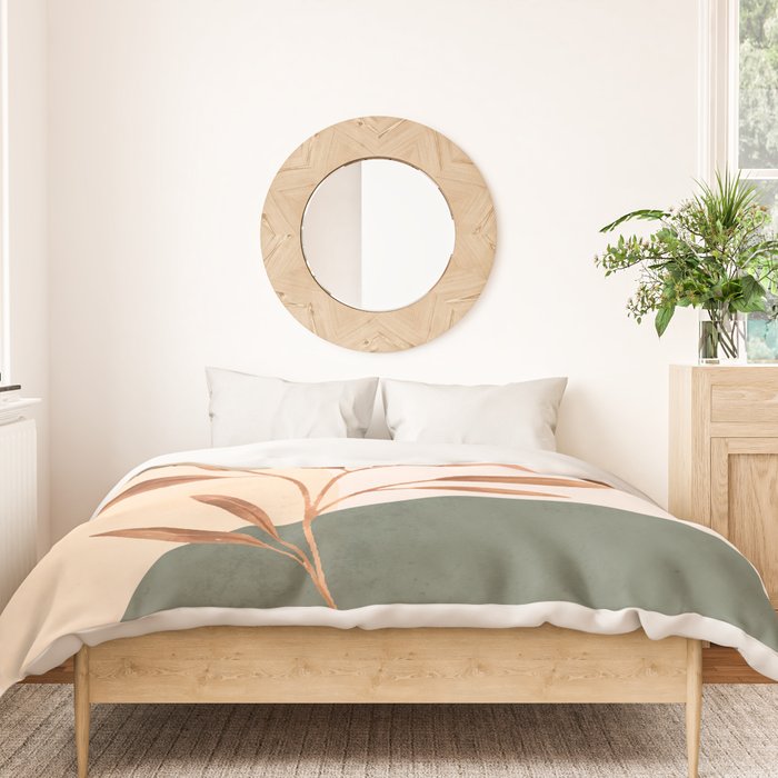 Abstract Art /Minimal Plant 15 Duvet Cover Gallery Image 3