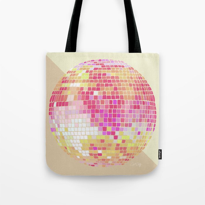 Disco Ball - Pink OmbrÃ© Tote Bag Gallery Image 1