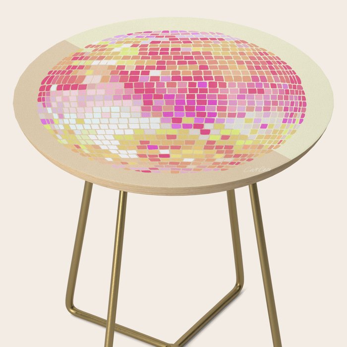 Disco Ball - Pink OmbrÃ© Side Table Gallery Image 2