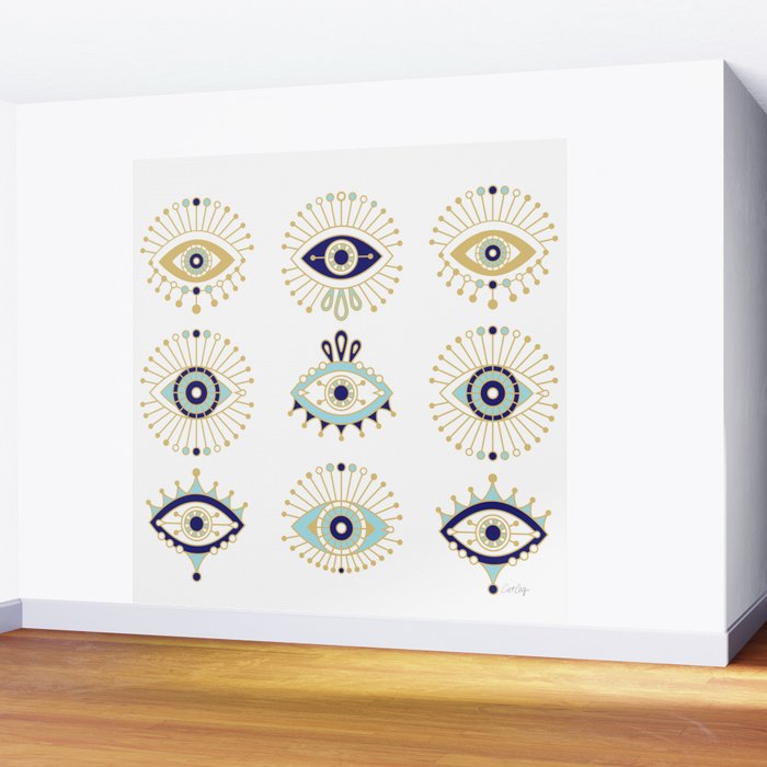 Evil Eye Collection on White Wall Mural Gallery Image 2