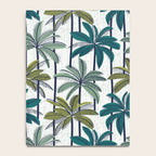 Retro Palm Springs vibes // white background highball sage and pine green palm trees oxford navy blue lines Notebook Gallery Image 4