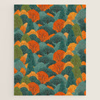 Fall Trees Pattern Jigsaw Puzzle Gallery Image 1