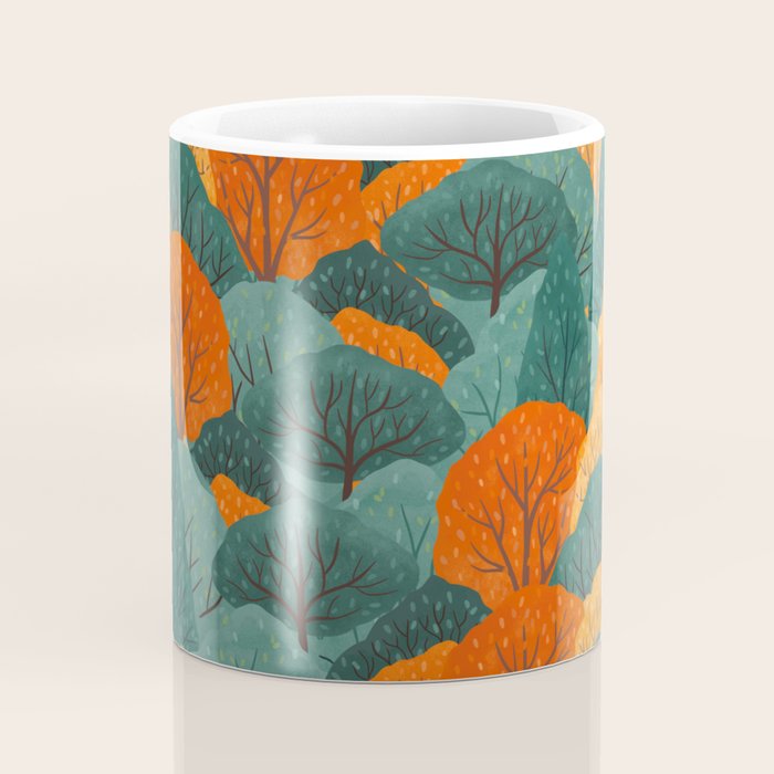 Fall Trees Pattern Coffee Mug Gallery Image 4