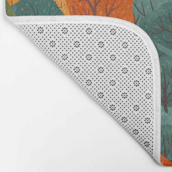 Fall Trees Pattern Bath Mat Gallery Image 2