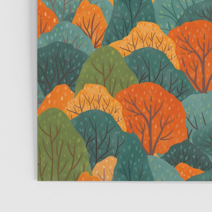 Fall Trees Pattern Poster Gallery Image 3