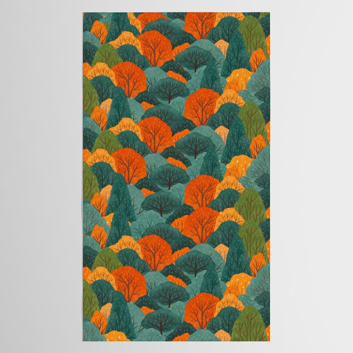 Fall Trees Pattern Tablecloth Gallery Image 2