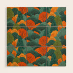 Fall Trees Pattern Wood Wall Art Gallery Image 1