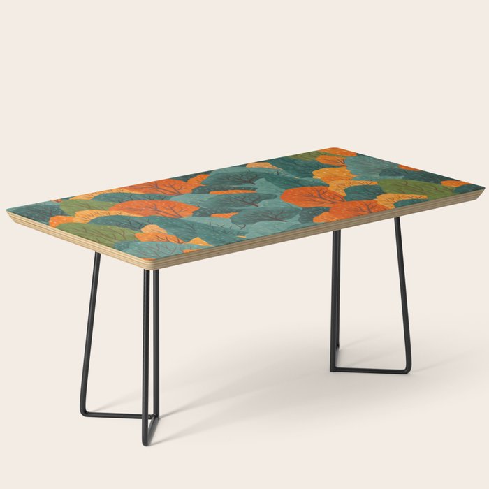 Fall Trees Pattern Coffee Table Gallery Image 1